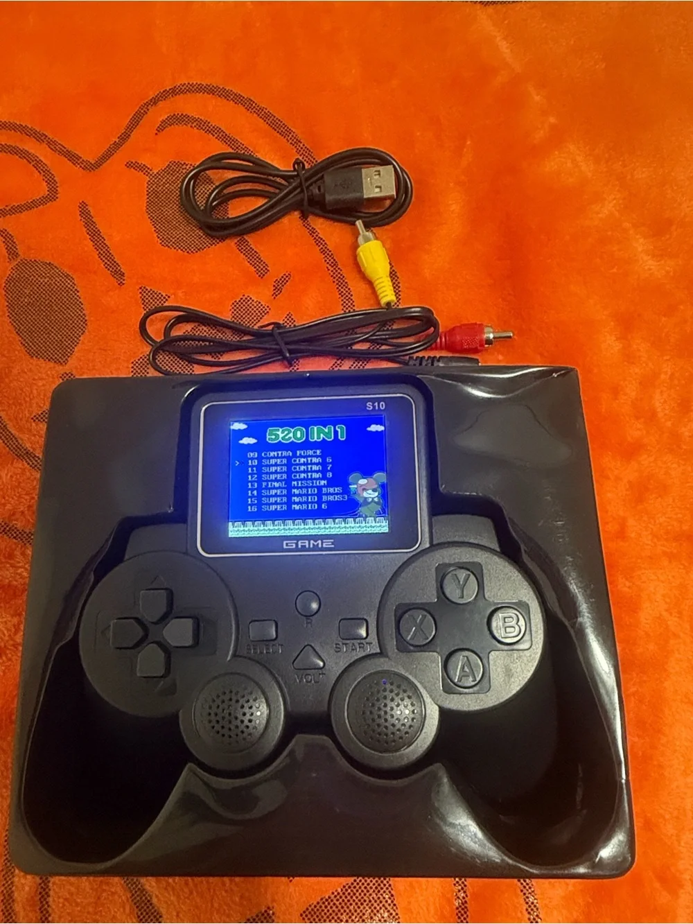 Portable 520-in-1 Retro Handheld Console - Black (520 games included)